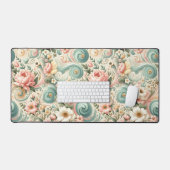 Whimsical Floral Swirls in Pastel Bureaumat (Keyboard & Muis)
