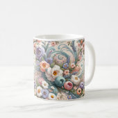 Whimsical Floral Swirls in Pastel Koffiemok (Voorkant rechts)