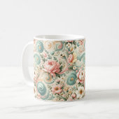 Whimsical Floral Swirls in Pastel Koffiemok (Voorkant links)