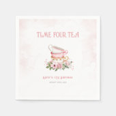Whimsical Floral Tea Party theekopjes Servet (Voorkant)