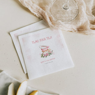 Whimsical Floral Tea Party theekopjes Servet