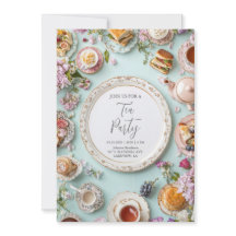 Whimsical Floral Tea Party uitnodiging
