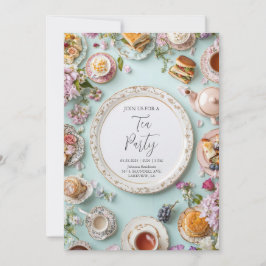 Whimsical Floral Tea Party uitnodiging