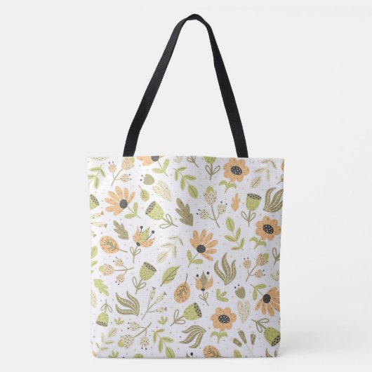 Whimsical Floral Tote Bag (Voorkant)