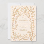 Whimsical Floral Vines Leuke verjaardagsfeestje Cu Kaart (Achterkant)