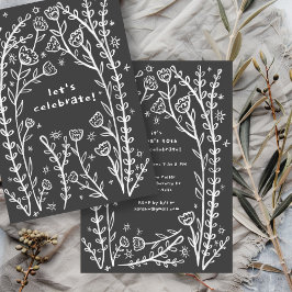 Whimsical Floral Vines Leuke verjaardagsfeestje Cu Kaart