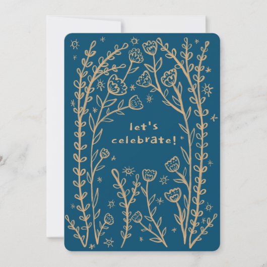 Whimsical Floral Vines Leuke verjaardagsfeestje Cu Kaart (Voorkant)