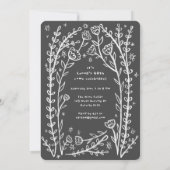 Whimsical Floral Vines Leuke verjaardagsfeestje Cu Kaart (Achterkant)