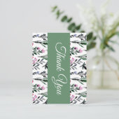 Whimsical Floral Watercolor Wedding Briefkaart (Staand voorkant)