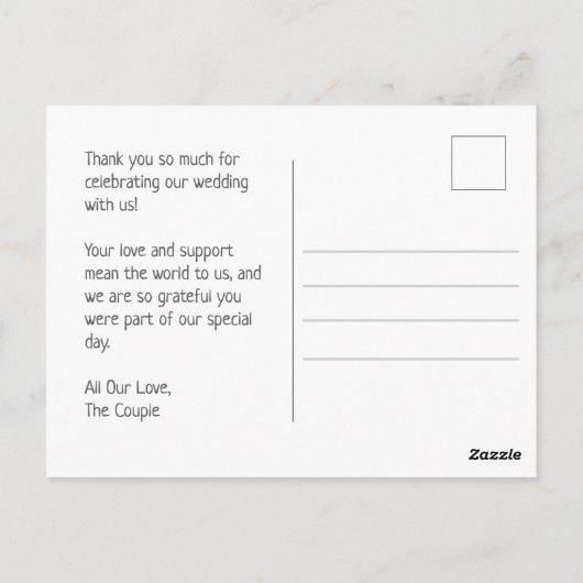 Whimsical Floral Watercolor Wedding Briefkaart (Achterkant)