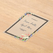 Whimsical Floral waterverf bruiloft Acryl Uitnodigingen (Laagn)