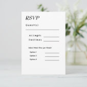 Whimsical Floral Waterverf bruiloft RSVP Kaartje (Staand voorkant)