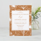 Whimsical Floral Wedding Kaart (Staand voorkant)