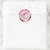 Whimsical Floral Wedding Monogram C Envelope Seal Ronde Sticker (Tas)