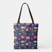 Whimsical Floral Wellness Canvas tas (Achterkant)