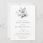 Whimsical Floral Wildflower Spring Baby shower Kaart (Voorkant)