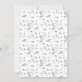 Whimsical Floral Wildflower Spring Baby shower Kaart (Achterkant)