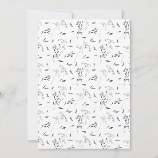 Whimsical Floral Wildflower Spring Baby shower Kaart (Achterkant)