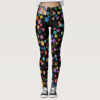 Whimsical Floral Yoga Leggings