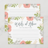 Whimsical Florals Vrijgezellenfeest Advice Kaart (Voorkant / Achterkant)