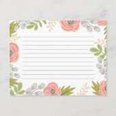 Whimsical Florals Vrijgezellenfeest Advice Kaart (Achterkant)