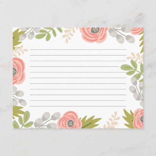 Whimsical Florals Vrijgezellenfeest Advice Kaart (Achterkant)