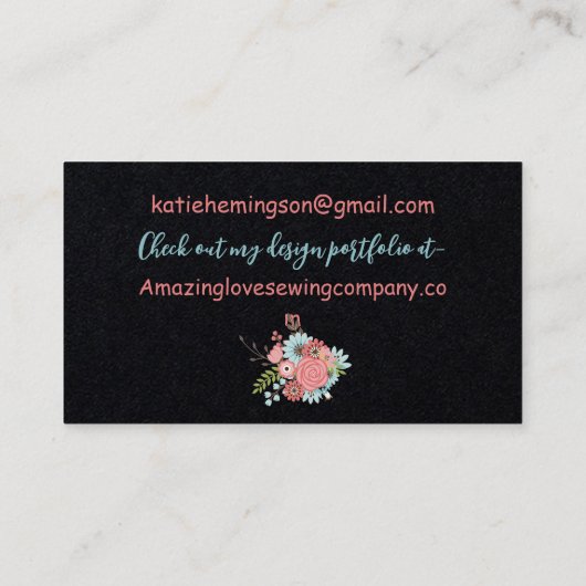 Whimsical Florence Machine Business Car Visitekaartje (Achterkant)