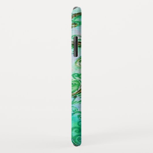 WHIMSICAL FLOURISHES bright blauwgroen green white Case-Mate iPhone Case (Achterkant/rechts)