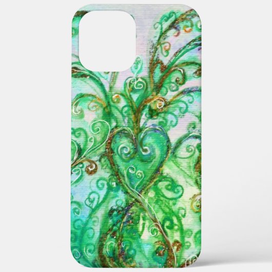 WHIMSICAL FLOURISHES bright blauwgroen green white Case-Mate iPhone Case (Achterkant)
