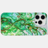 WHIMSICAL FLOURISHES bright blauwgroen green white Case-Mate iPhone Case (Achterkant (horizontaal))