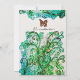 WHIMSICAL FLOURISHES bright blue-groene champagne Kaart