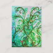 WHIMSICAL FLOURISHES bright green blue Visitekaartje (Achterkant)