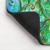 WHIMSICAL FLOURISHES bright green blue yellow Muismat (Hoek)