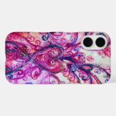 WHIMSICAL FLOURISHES bright roze red paars Case-Mate iPhone Case (Achterkant (horizontaal))