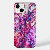 WHIMSICAL FLOURISHES bright roze red paars Case-Mate iPhone Case (Achterkant)