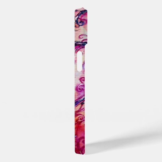 WHIMSICAL FLOURISHES bright roze red paars Case-Mate iPhone Case (Achterkant / Rechts)