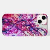 WHIMSICAL FLOURISHES bright roze red paars Case-Mate iPhone Case (Achterkant (horizontaal))