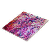 WHIMSICAL FLOURISHES Bright roze rood blauw Tegeltje (Zijkant)