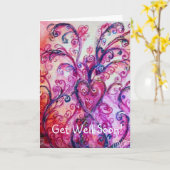 WHIMSICAL FLOURISHES HEART / Snel goed Kaart (Gele Bloem)