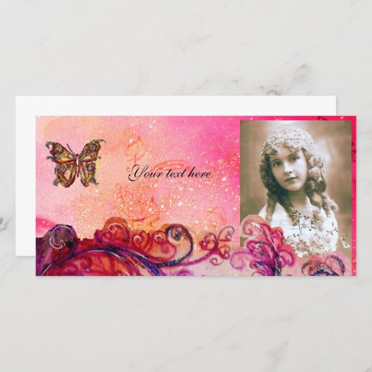 WHIMSICAL FLOURISHES helder rood, roze paars (Voorkant / Achterkant)