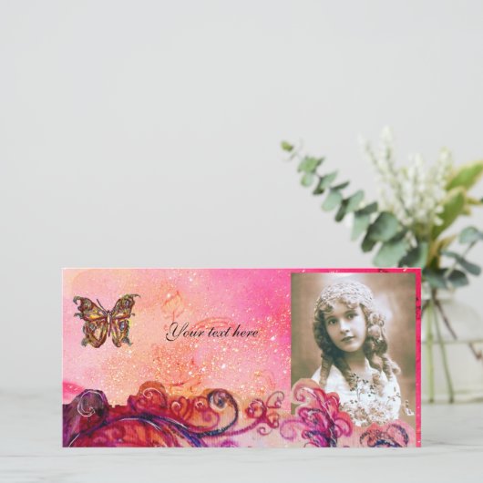 WHIMSICAL FLOURISHES helder rood, roze paars (Staand voorkant)