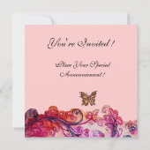 WHIMSICAL FLOURISHES helder rood, roze paars Kaart (Achterkant)