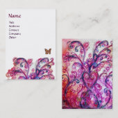 WHIMSICAL FLOURISHES helder rood, roze paars wit Visitekaartje (Voorkant / Achterkant)
