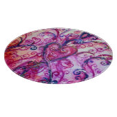 WHIMSICAL FLOURISHES helder rood roze wit Snijplank (Hoek)