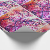 WHIMSICAL FLOURISHES heldere roze paars wit Cadeaupapier (Hoek)