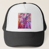 WHIMSICAL FLOURISHES heldere roze paars wit Trucker Pet (Voorkant)