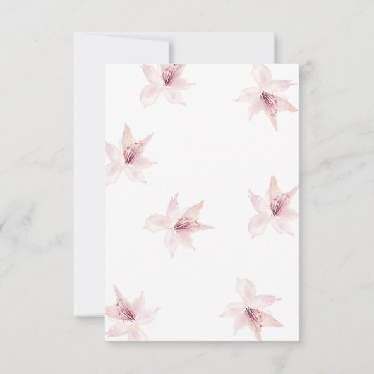 Whimsical Flower Bohemian Wedding Enclosure Card RSVP Kaartje (Achterkant)