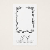 Whimsical Flower Border Sieraden Display Kaarten Visitekaartje (Voorkant)