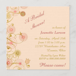 Whimsical Flower Border Vrijgezellenfeest Kaart