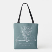 Whimsical Flower Bouquet gepersonaliseerde boekenc Tote Bag (Achterkant)